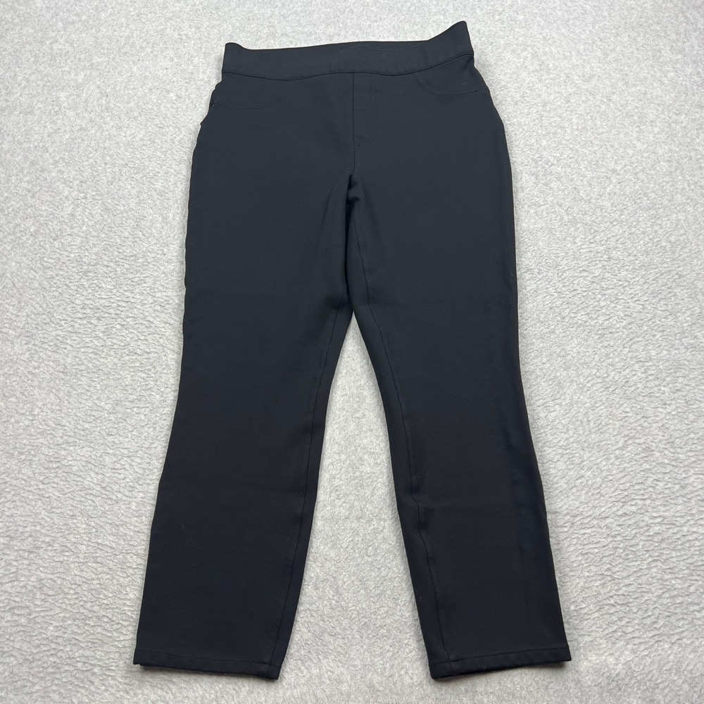 Spanx The Perfect Black‎ Pant Women's Large Black Ankle 4-Pocket Pant
